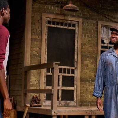 (l to r) Monuaze Mason  and Carl Stewart in August Wilison's FENCES.  Photo Credit: DJ Corey Photography