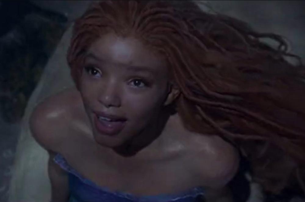 Halle Bailey in The Little Mermaid Trailer. 