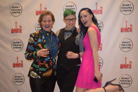 A photo of Kaitlyn Sapp, Theo Adelberg, and Lacey Jo Sloat at ONCE Opening Night 